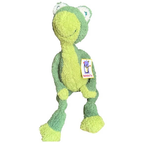 Rare! NWOT Vtg 2001 MANHATTAN TOY Stuffed Frog Toad Plush "Lolligags" 21" long - Picture 2 of 10